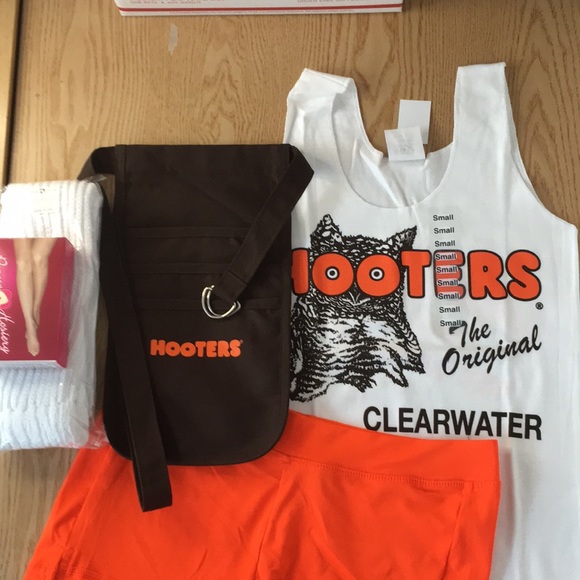 New Hooters Girl Uniform Tank Shorts Pouch Hose & Socks Size XS - Picture 7 of 8